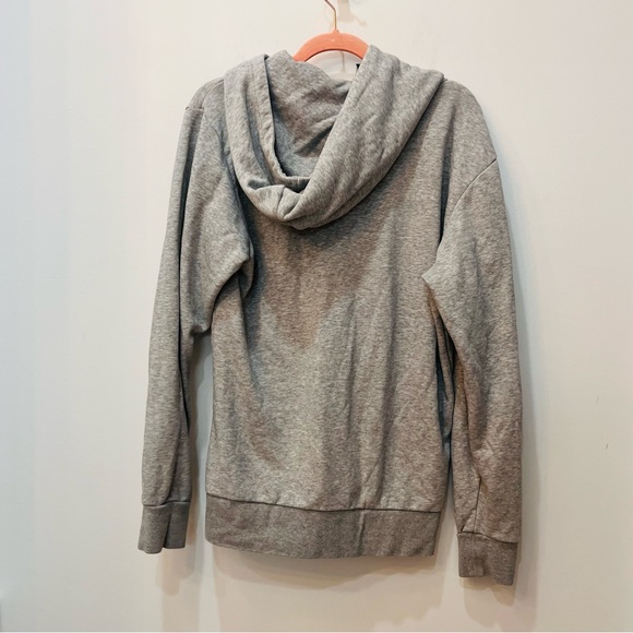 adidas Men's Lifestyle Essentials Linear Pullover Hoodie gray blue size small - Picture 5 of 5